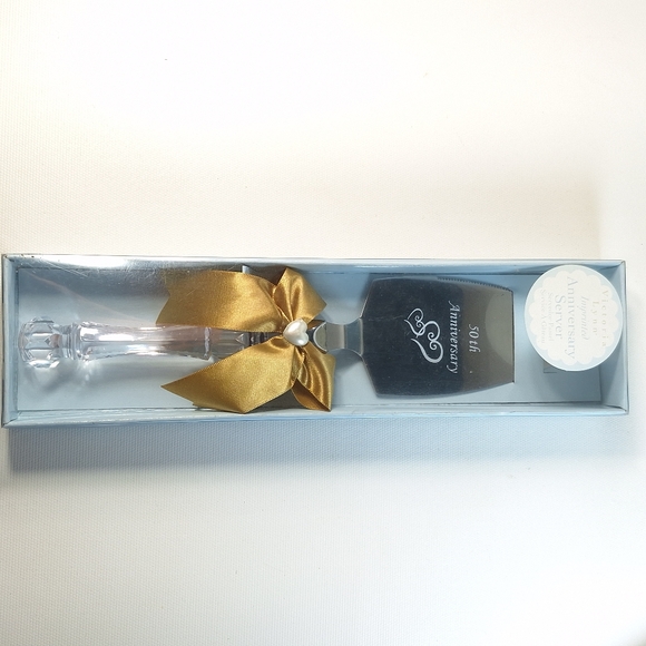 50th Anniversary Celebration Package Picture Frame Cake Topper Serving - Picture 4 of 10